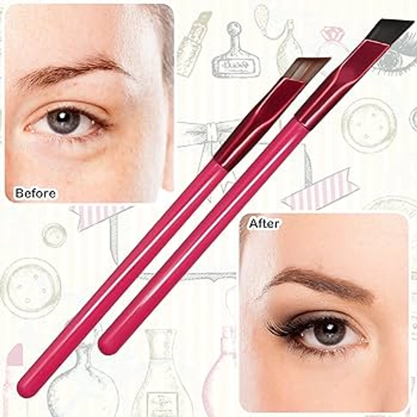 2 Pcs Eyebrow Brush Angled Eyebrow Brush, Multi Function Eyebrow Brush Concealer Contour Brush Eyeliner Makeup Brush, Ultra Thin Eyebrow Brush Makeup Tool Brow Brushes for Eyebrows (Brown, Black） : Amazon.ca: Beauty & Personal Care