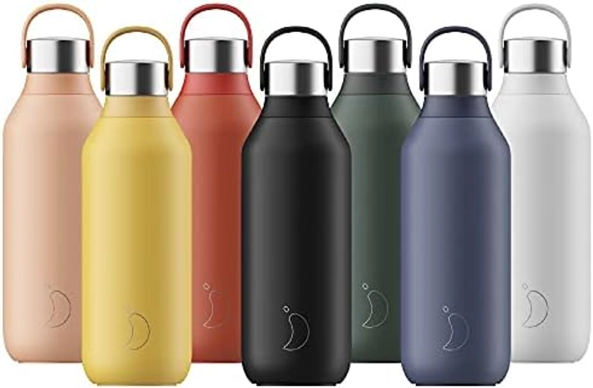 Chilly's Series 2 Bottle - Leak-Proof, No Sweating - BPA-Free Stainless Steel - Reusable - Double Walled, Vacuum Insulated - Keeps Cold for 24+ Hrs, Hot for 12 Hrs