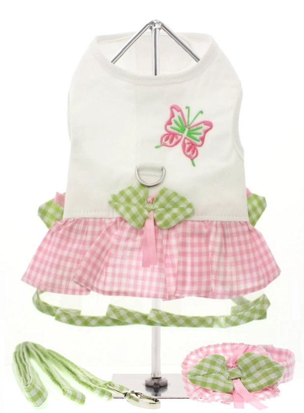Butterfly Harness Dress, Lead and Hat | Dog Clothes at Urban Pup