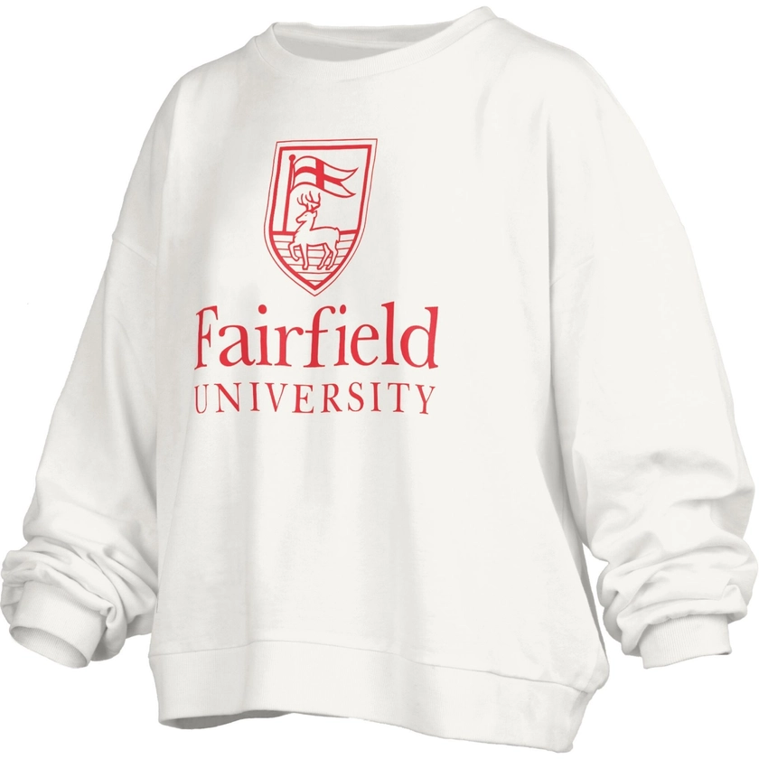 Womens Pressbox wht Fairfield Stags JANISE PREP CREW