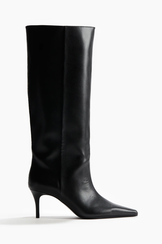 Knehøye boots - Høy hæl - Sort - DAME | H&M NO