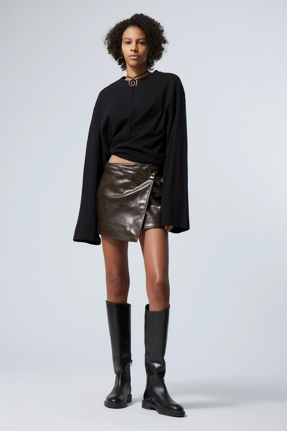 Pam Faux Leather Mini Skirt
