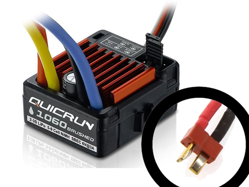 Hobbywing QUICRUN 1060 Brushed Waterproof ESC - Sbec - T Plug HW30120060028