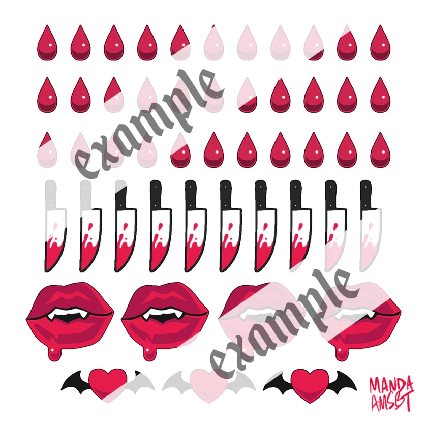 Sharp Kisses Sticker Sheet