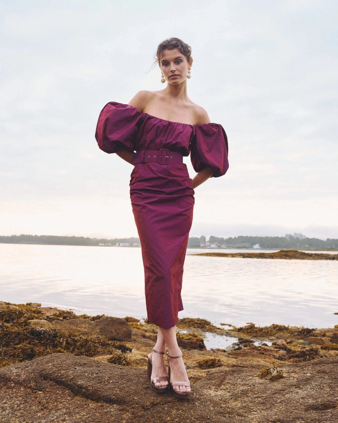 Robe Midi Sabela Aubergine