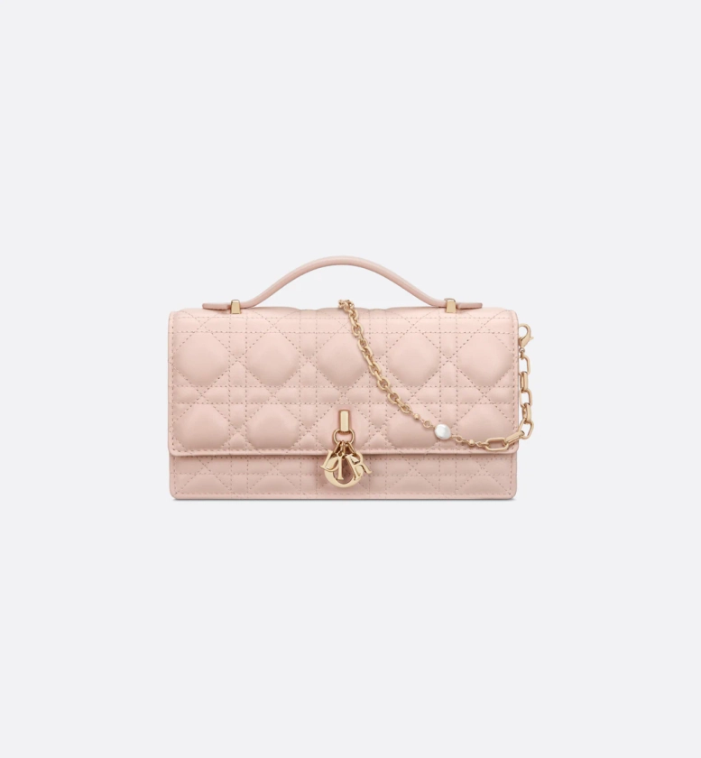 Miss Dior Mini Bag Powder Pink Cannage Lambskin | DIOR
