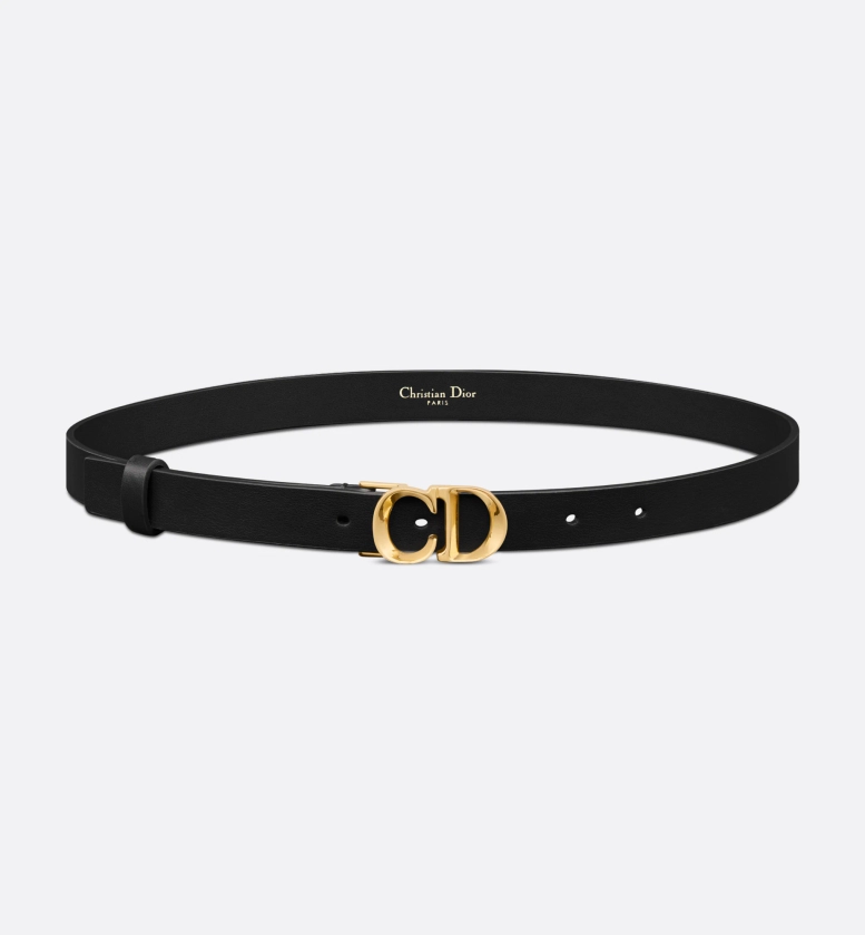 C'est Dior Belt Black Smooth Calfskin, 20 MM | DIOR