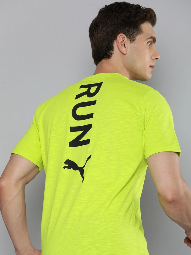 Puma RUN VERTICAL Brand Logo Printed Running T-shirt