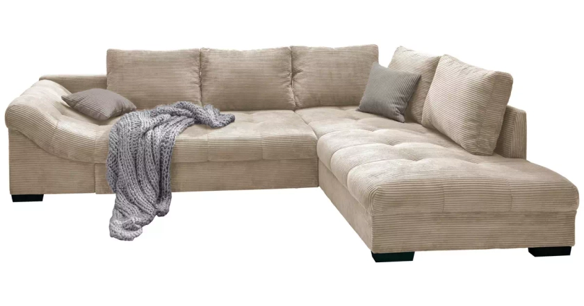 Wohnlandschaft Alvito Beige Cord online kaufen ➤ mömax