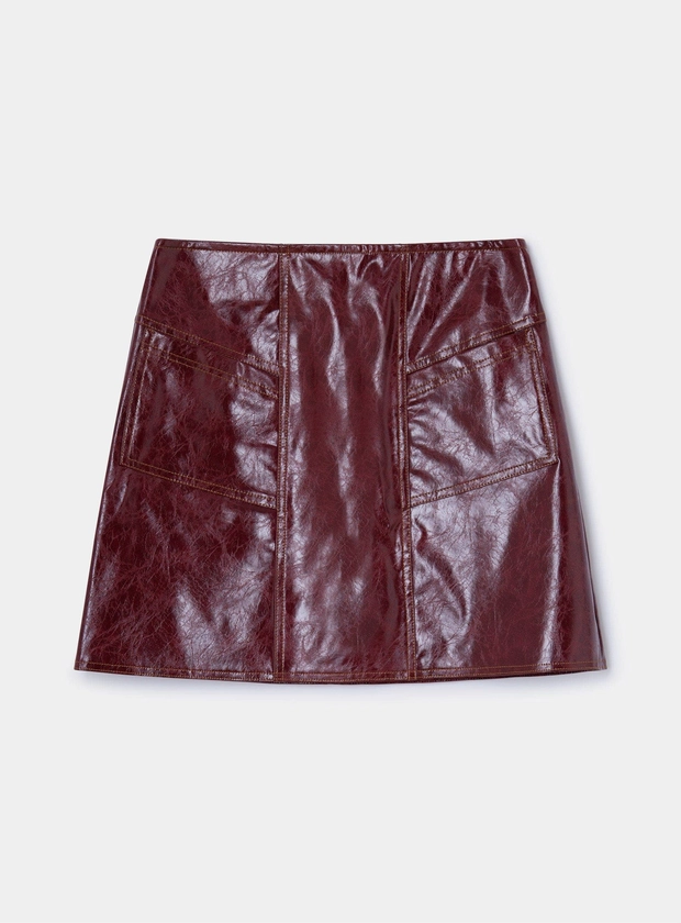 FRANKIE FAUX LEATHER SKIRT