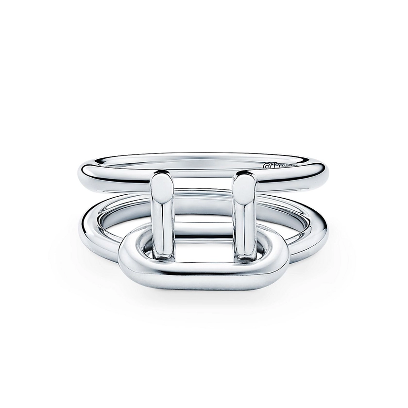 Tiffany HardWear two-row ring in sterling silver. | Tiffany & Co.