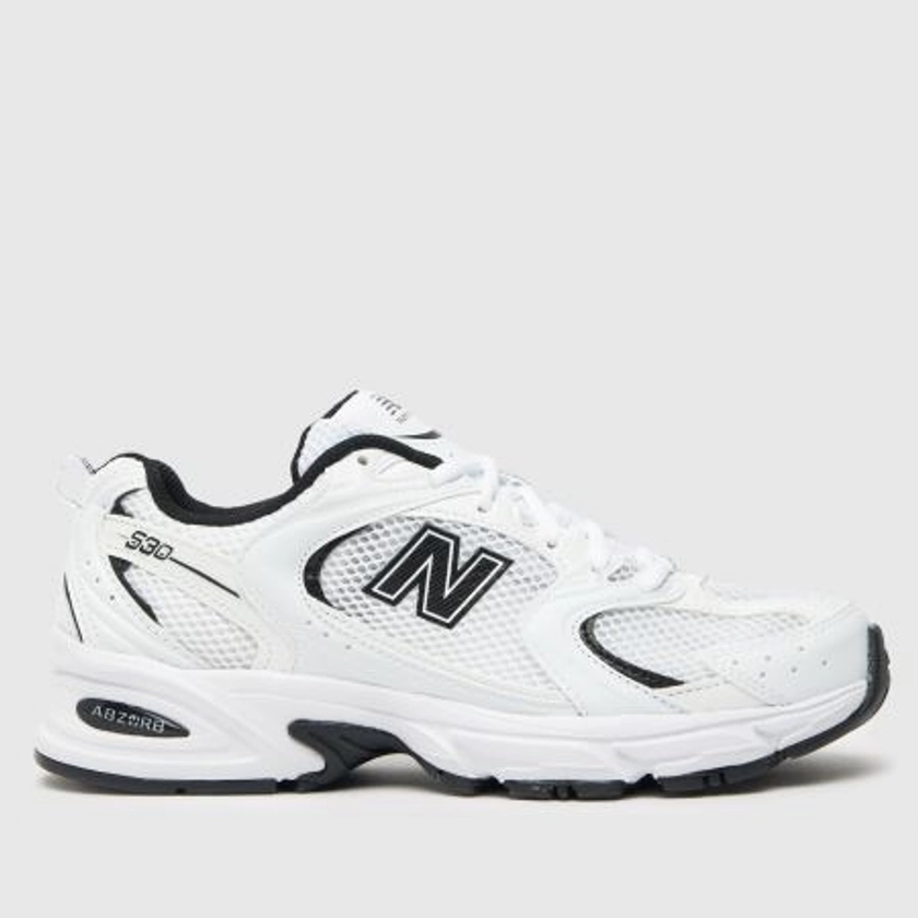 New Balance530 trainers in white & black