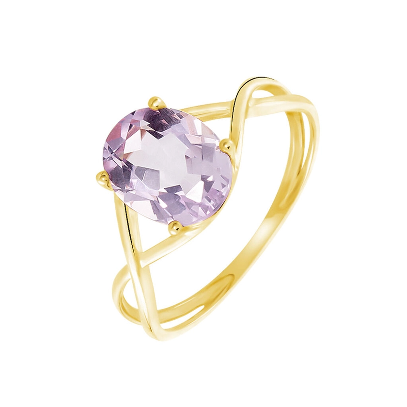 Bague Solitaire Armaelle Or Jaune Amethyste