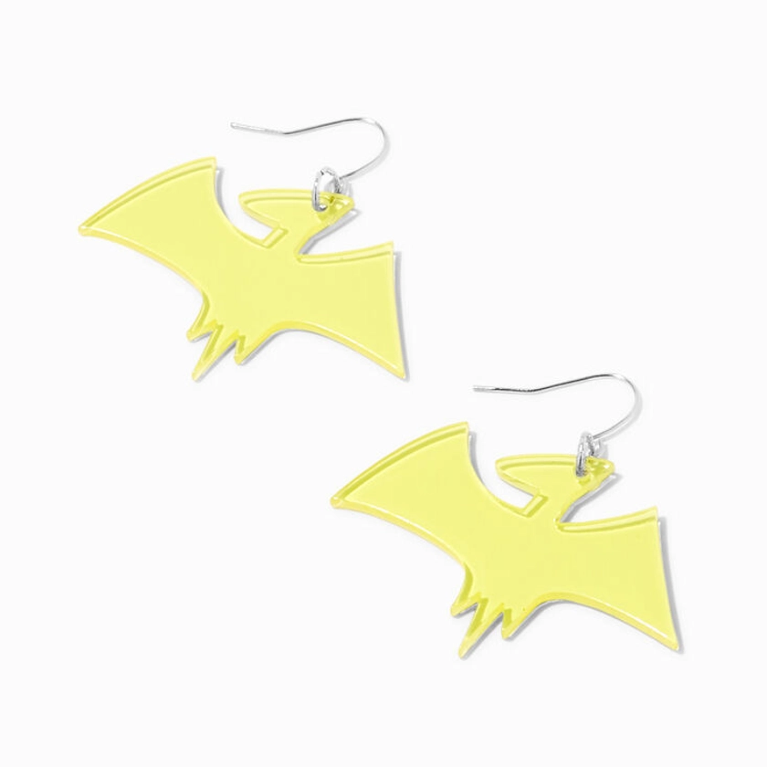 Yellow Pterodactyl Dinosaur Drop Earrings