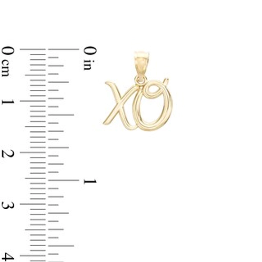 XO Necklace Charm in 10K Gold|Banter