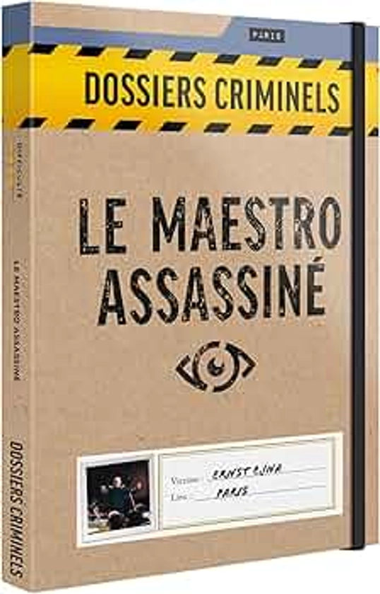 Dossiers Criminels - Le Maestro Assassiné : Qui A Tué Ernst Ejna ? Jeu de Societe Escape Game - Jeu d’Enquête Immersif et Collaboratif, 1-6 Joueurs