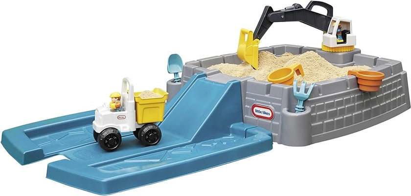 Little Tikes Dirt Diggers Excavator Sandbox for Kids - Includes Lid & Play Sand Accessories - Dump Truck Scoops & Dumps Sand - Encourages Imaginative & Active Play - For Girls & Boys Ages 3+