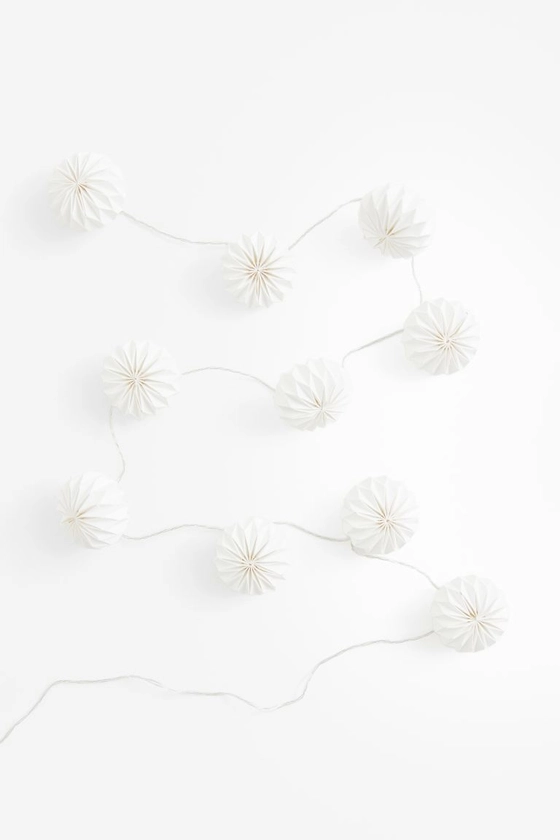 Guirlande lumineuse avec lanternes en papier - Blanc - Home All | H&M FR