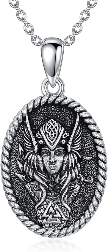 SIMONLY Mother's Day Gifts Goddess Necklace for Women 925 Sterling Silver Goddess Amulet Necklace Ancient Egypt Greek Mythology Jewelry Gifts for Her