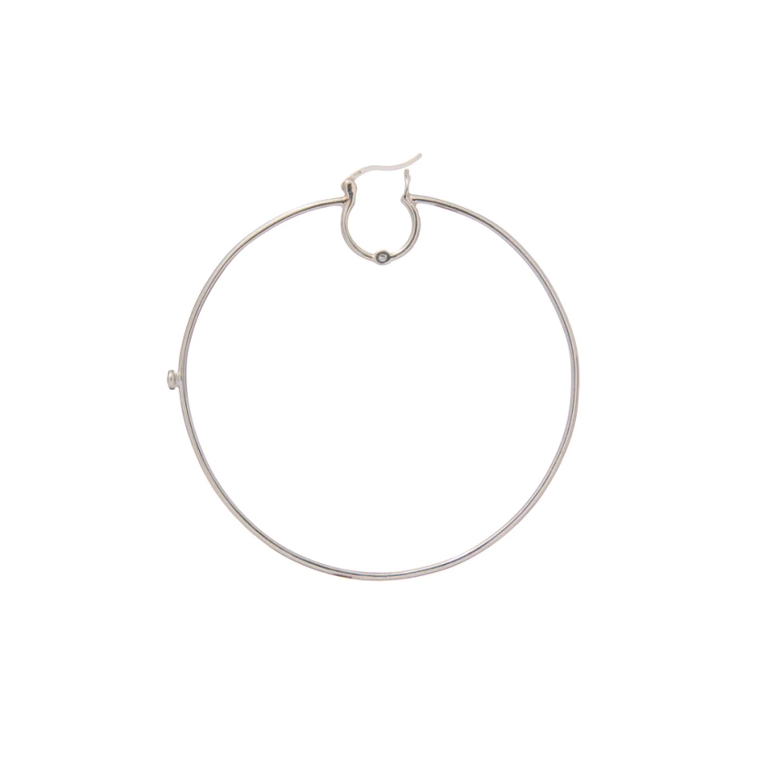 Scosha | Dame Diamond Hoops in Sterling Silver