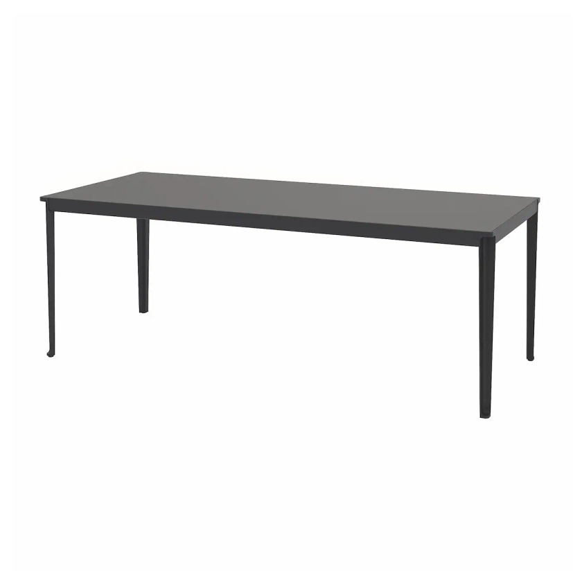 TEGELÖN table, outdoor, dark grey/black, 216x86 cm - IKEA