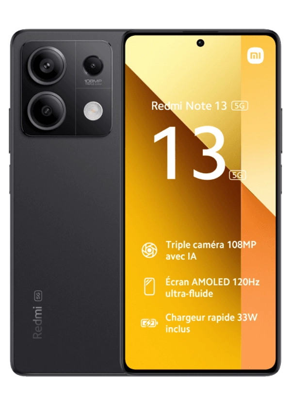 Xiaomi Redmi Note 13 5G Noir 256 Go