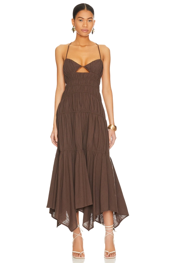 SNDYS Tahlia Dress in Chocolate | REVOLVE