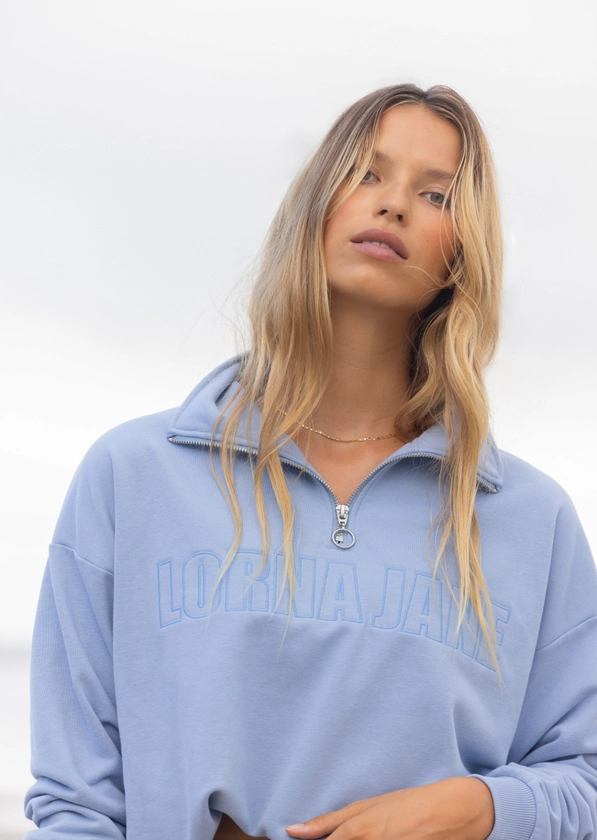 Iconic Quarter Zip Sweat | Blue | Jackets, Hoodies and Sweats | Lorna Jane Australia