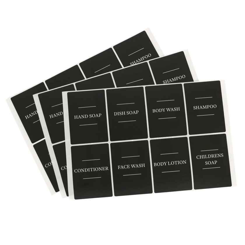 Bathroom Accessories | 24pc Soap Dispenser Labels Set - Pack of 3 | Harbour Housewares