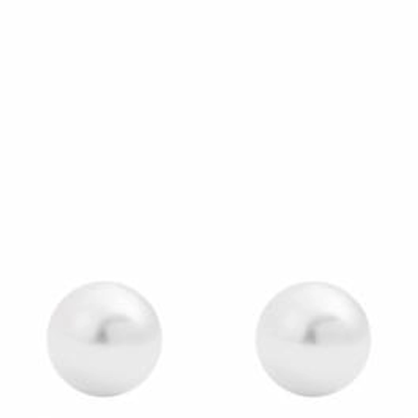 Silver Plated Pearl Stud Earrings