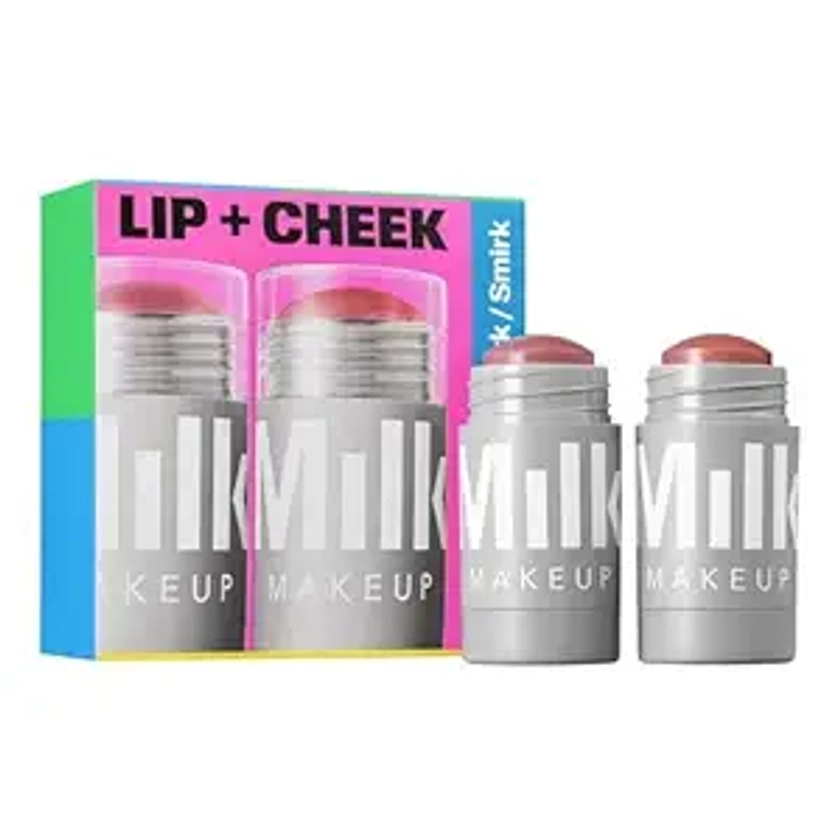 MILK MAKEUP Lip + Cheek MVPs Cream Blush Stick Set Werk - dusty rose, Smirk - dusty rose shimmer
