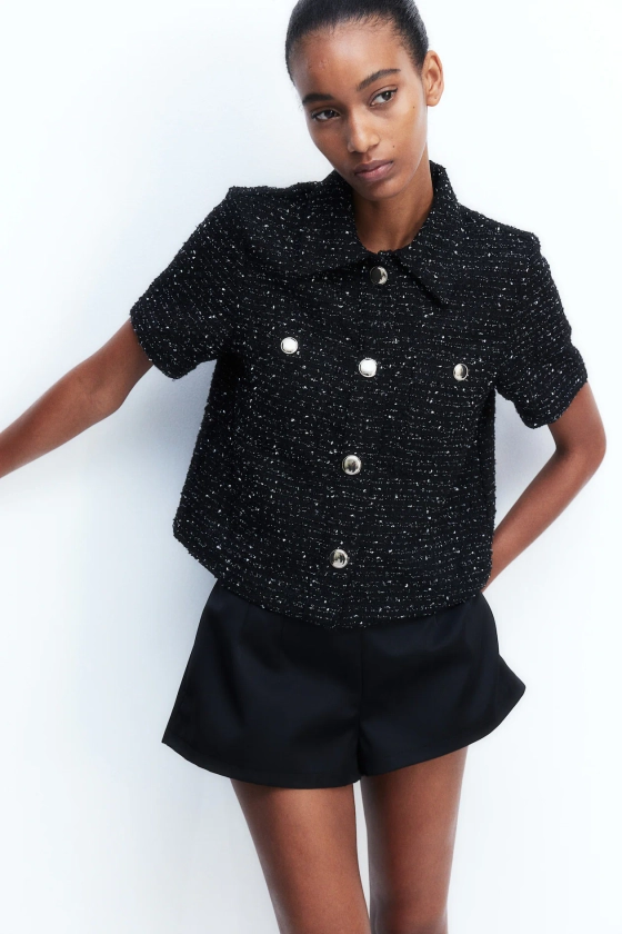 Chemise en bouclette - Noir - FEMME | H&M FR