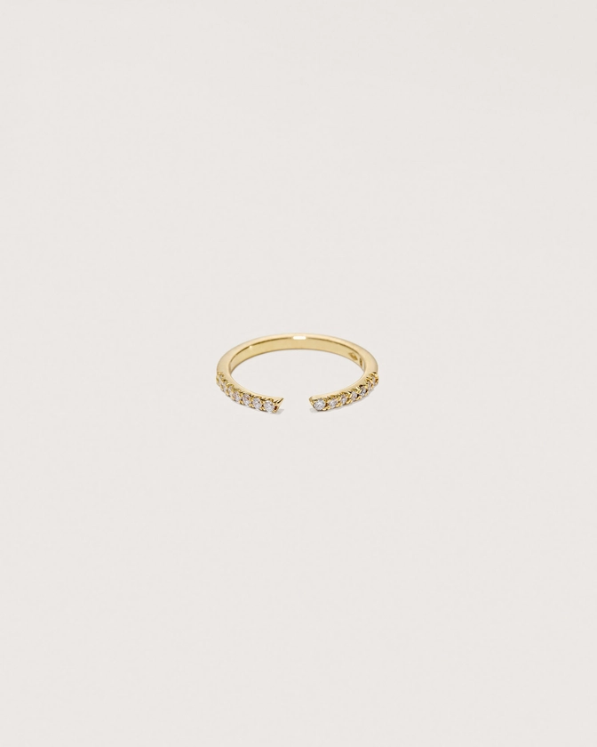 ANDY Open Pave — Elliot & Ostrich · Gold Jewellery