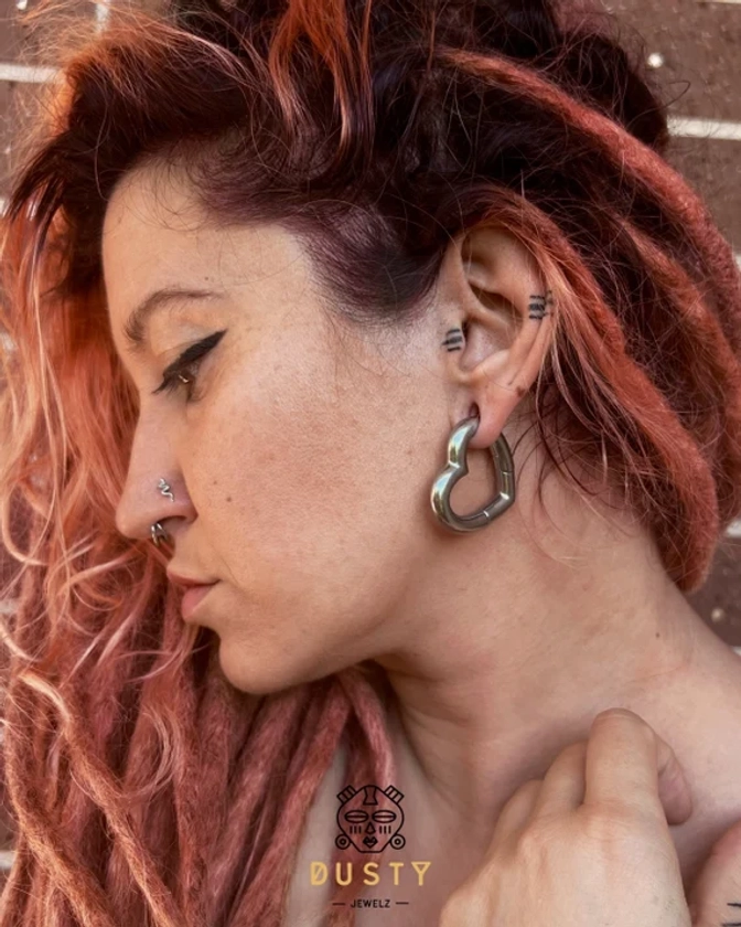 Heart Ear Weights | Heavy Earweights | Ear Hangers | Gauges Jewelry | Stretched Ears | Alternative Jewellery | Ear Spirals