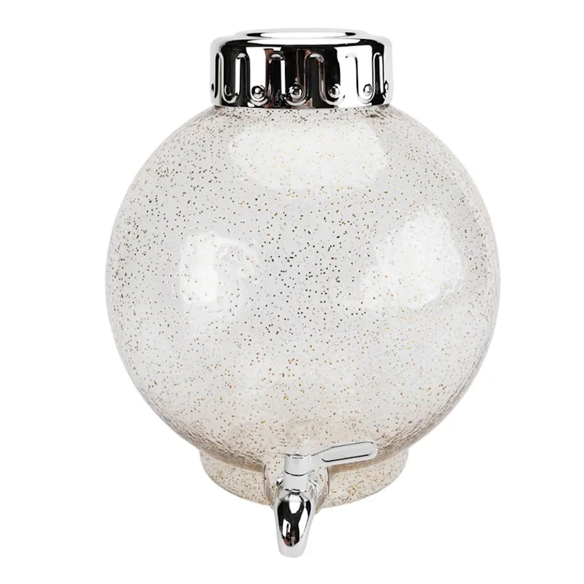 White Ornament Beverage Dispenser, 2.5gal