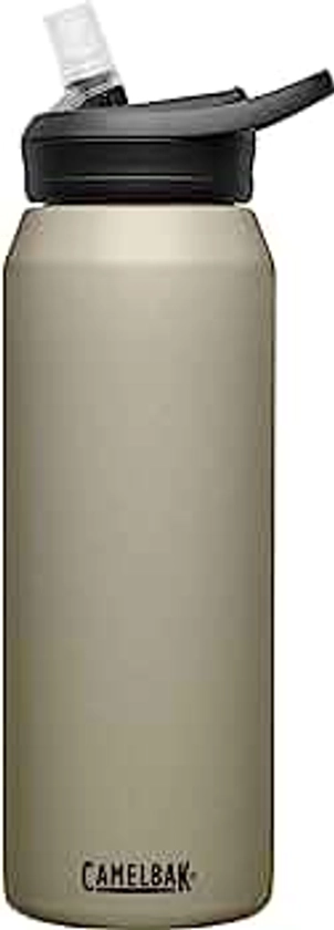 CamelBak eddy+ Water Bottle with Straw 32 oz - Insulated Stainless Steel, Dune
