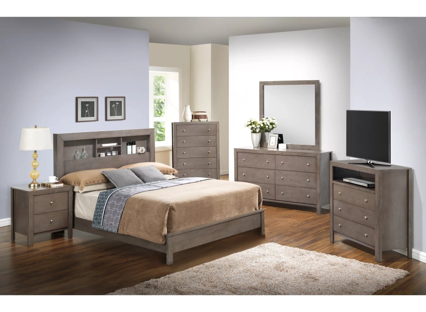 Burlington 4-pc. Bookcase Bedroom Set | Raymour & Flanigan