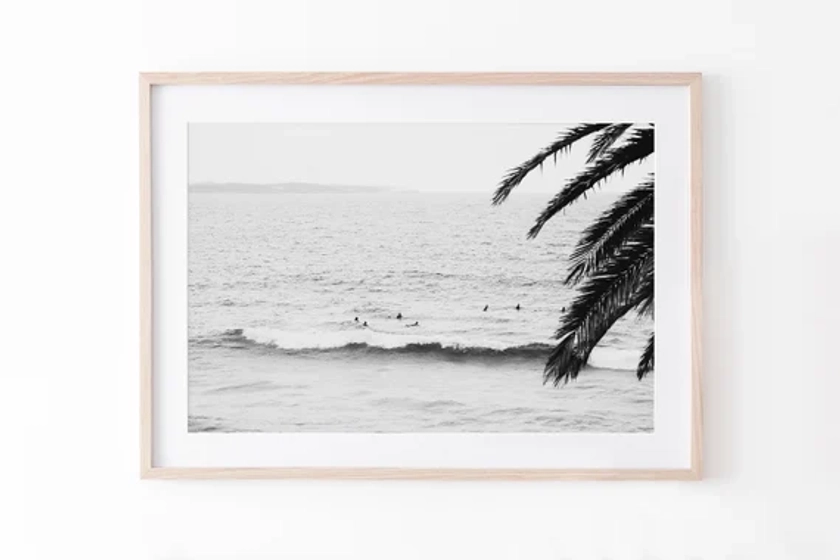 Surf Printable Art Black and White Poster Surf Print - Etsy