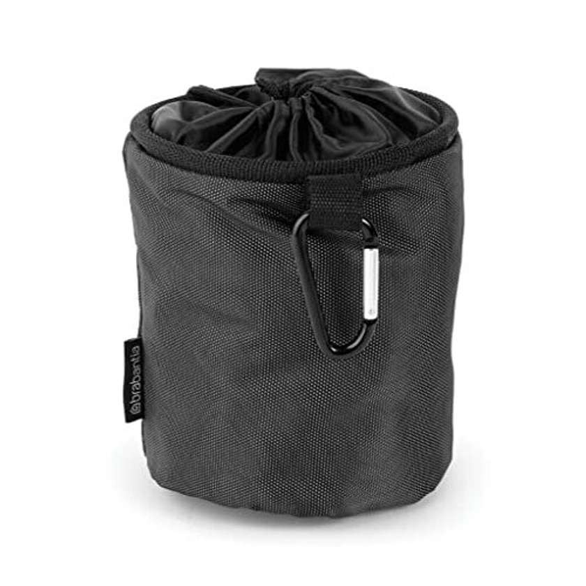 Brabantia - Premium Peg Bag - with Closing Cord - Durable and Weather Resistant - Storage for up to 150 Pegs - Rotary Dryer - Black - 28 x 18 x 17.5 on OnBuy