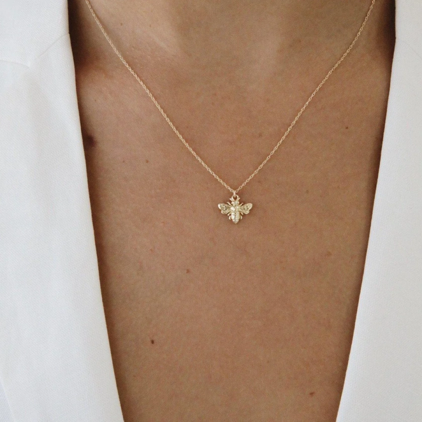 Bee Florai Necklace - Gold