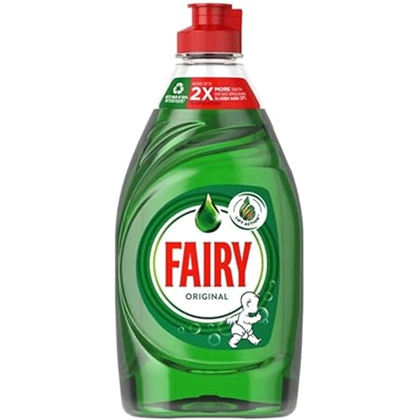 Fairy Original Washing Up Liquid Green with LiftAction | Dishes Grease Cleaner | 320ML | (Pack of 3) : Amazon.co.uk: Grocery