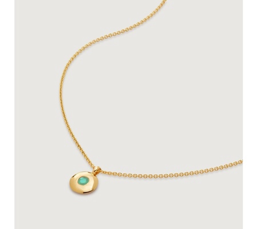 May Birthstone Necklace Adjustable 41-46cm/16-18' | Monica Vinader