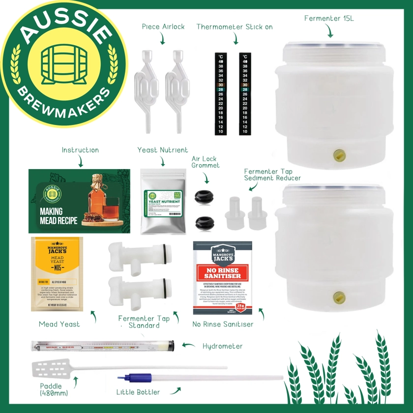 Mead Brewing Kit Large 15L - FREE SHIPPING &raquo; Aussie Brewmakers