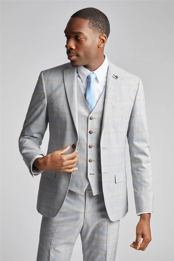Antique Rogue Taupe Blue Check Jacket