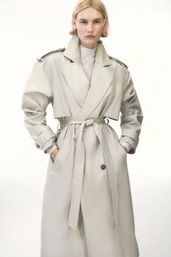 Trench-coat en twill - Grège clair - FEMME | H&M FR