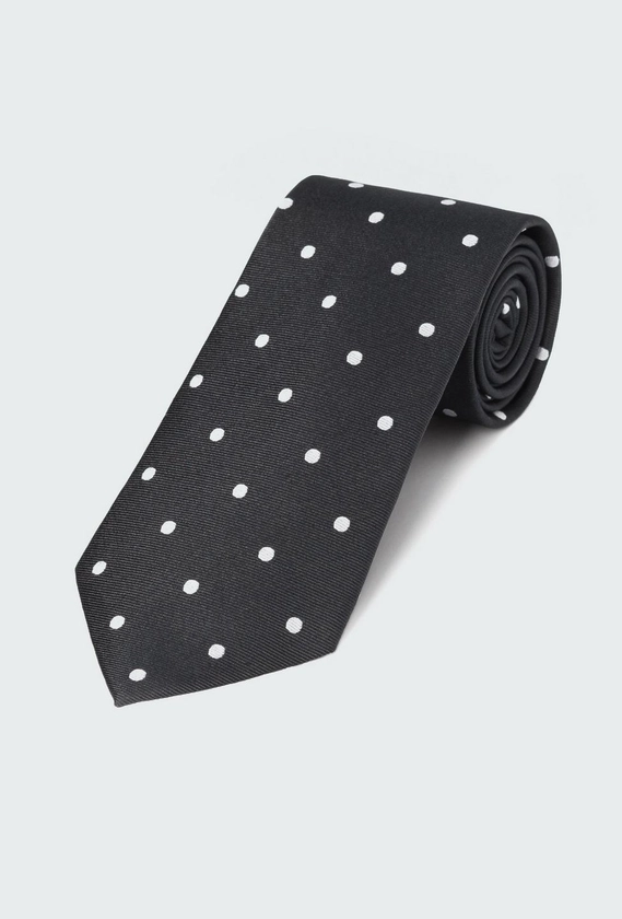 Black Polka Dot Tie
