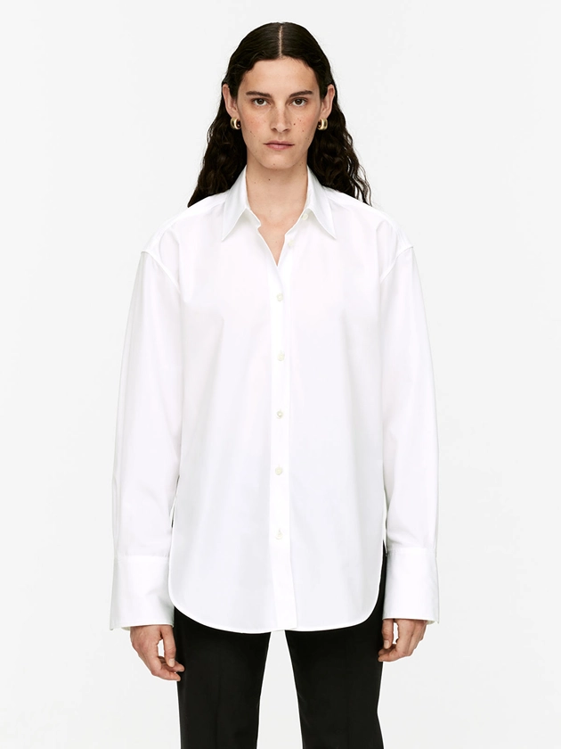 Chemise décontractée en popeline - Blanc - Shirts & blouses - ARKET FR