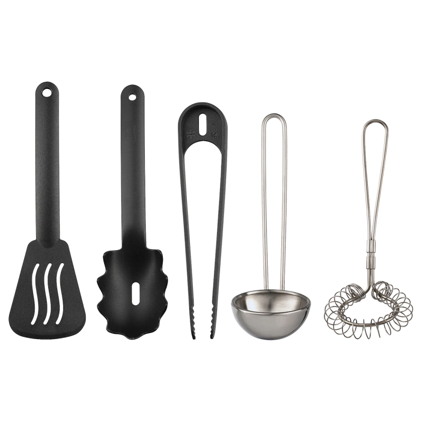 DUKTIG 5-piece toy kitchen utensil set, multicolour - IKEA