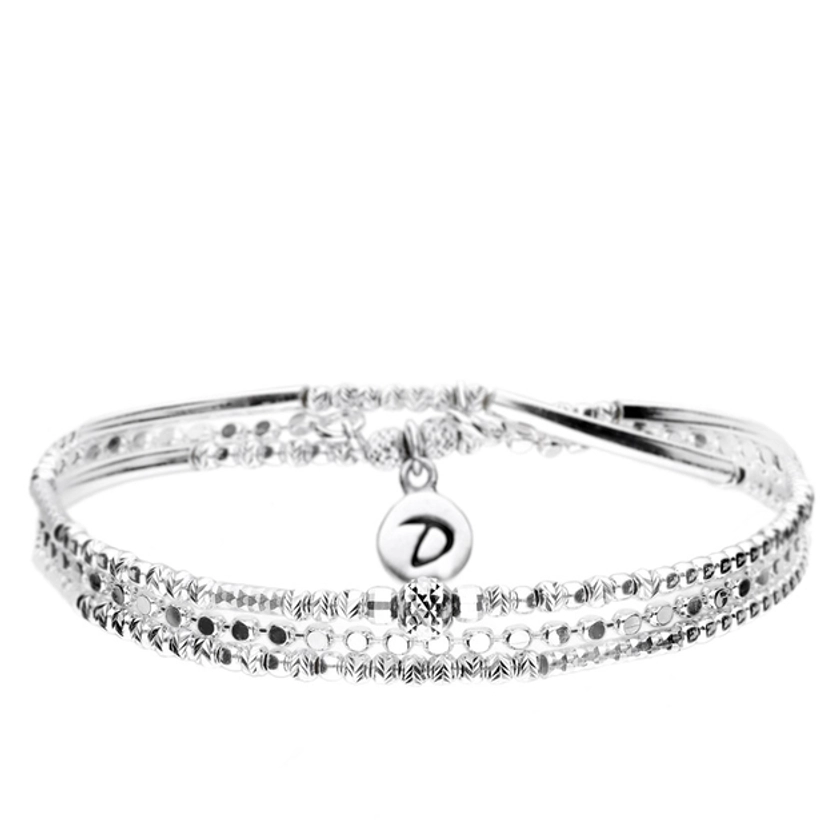 BRACELET DOUBLE ELASTIQUE CHAINE CALVI SILVER