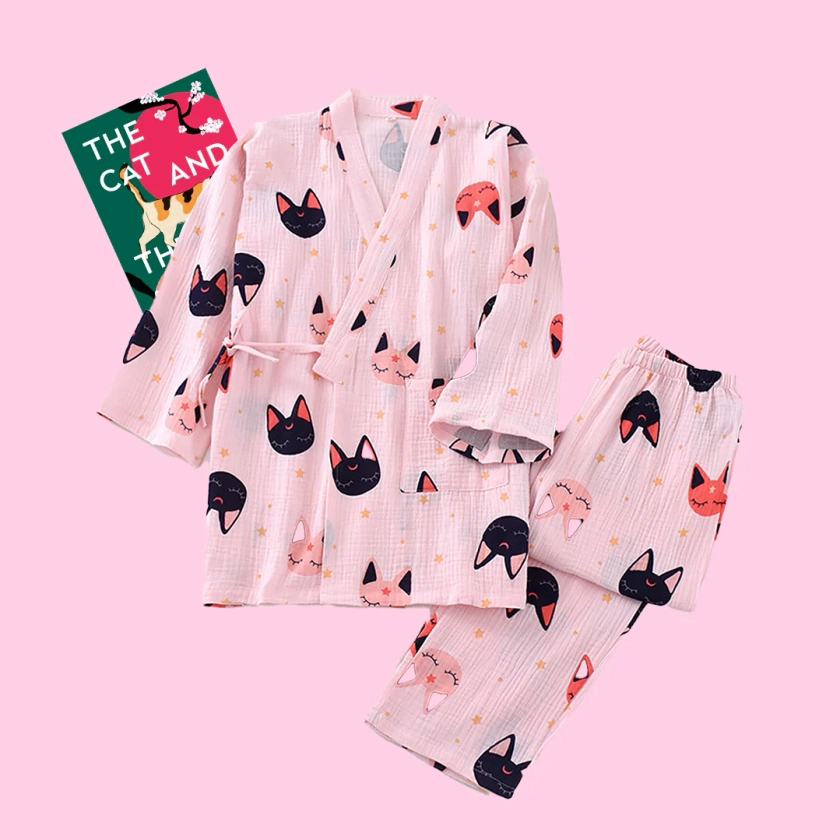 Luna Cats Kimono Pyjamas